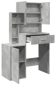 betonszürke fésülködőasztal szekrénnyel 80 x 35 x 132 cm
