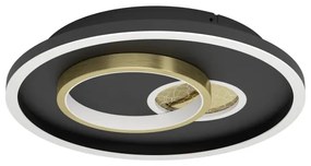 Eglo 901244 - LED Mennyezeti lámpa TIRIOLO 1xLED/14W/230V+1xLED/8,5W fekete/arany