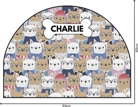 PIPPER. Védő textil falmatrica – Ív – Bulldogok Méret: 83x60cm, Indíték: név nélkül