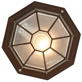 Rusztikus mennyezeti lámpa rozsdabarna 26,5 IP44 - Bri