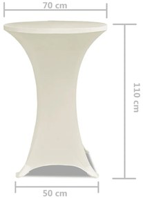 Állandó Asztali Burkolat Ø870 Krém Nyujtható 2 db