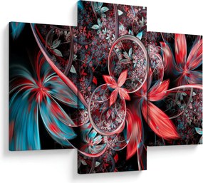 Absztrakt képek egzotikus virágok (90x60 cm)