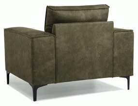 Zöld bőrutánzat fotel Copenhagen – Scandic