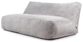 Világosszürke kordbársony babzsákfotel Sofa Tube 190 – SLOWDOWN