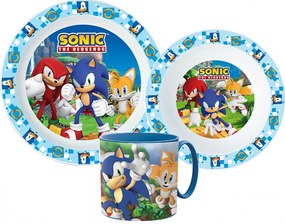 Sonic a sündisznó Adventure étkészlet, micro műanyag szett bögrével 265 ml