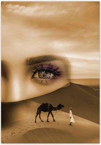 Poszterek 70x100 Sivatag Szemek Csaj Szépia