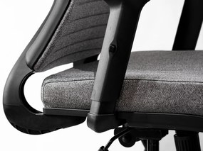 Ello ergonómikus szövet irodai forgószék deréktámasszal, fejtámasszal
