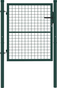 Outsunny Kerti Kapu 100x79 cm Acélrúd Kerítéskapu Fogantyúzárral és 3 Kulccsal Külső Teraszhoz Zöld | Aosom