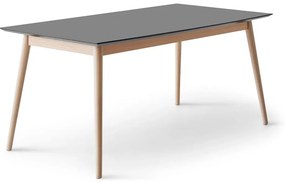Antracitszürke-natúr színű bővíthető étkezőasztal 100x210 cm Meza – Hammel Furniture