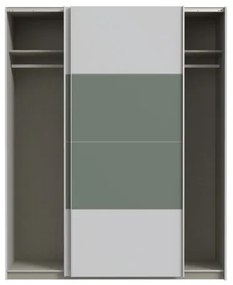 Gardróbszekrény KARO 170x210 cm szürke/zöld