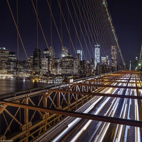 Poszter 20x20cm Brooklyn híd este, Assaf Frank
