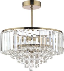 LAURA ASHLEY 3599070-Q VIENNA Kristály Mennyezeti Lámpa Antik Sárgaréz, Fehér G9 IP20