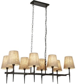 Searchlight 30690-8BK - Csillár láncon GOTHIC 8xE14/60W/230V fekete