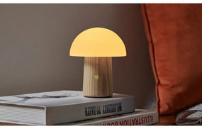 Natúr színű szabályozható asztali lámpa üveg búrával (magasság 13 cm) Alice – Gingko