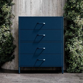 Komód CARLA , 800 x 1015 x 400 mm, Modern: sötétkék