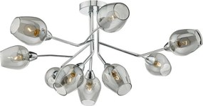 DAR LIGHTING ELO1310 ELOISE Mennyezeti Csillár Füstös, Csiszolt Króm E14 IP20