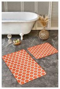 Narancssárga bársony fürdőszobai kilépő szett 2 db-os 60x100 cm – Mila Home