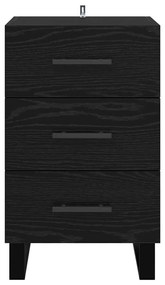 vidaXL Éjjeliszekrény fiókkal Fekete tölgy 40 x 40 x 66 cm Faanyag