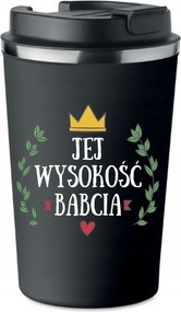 Prémium termo bögre fekete ajándék Őfelsége Nagymama Nap KT_280