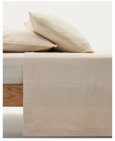 Bézs pamut ágytakaró franciaágyra 180x250 cm Bedar – Kave Home