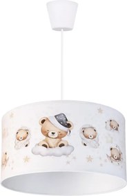 Brilagi - LED zsinóros gyerekszobai csillár BOBO 1xE27/60W/230V átm. 35 cm fehér/mackókkal