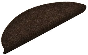 15 db öntapadós lépcsőszőnyeg 56 x 17 x 3 cm barna félkör alakú