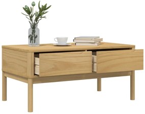 FLORO viaszbarna tömör fenyőfa dohányzóasztal 99 x 55,5 x 45 cm