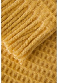 Waffel sárga pléd, 140 x 180 cm
