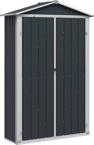 vidaXL antracitszürke horganyzott acél kerti fészer 116x45x175 cm