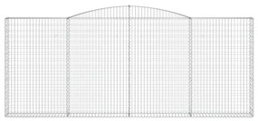 2 db íves horganyzott vas gabion kosár 400x30x160/180 cm