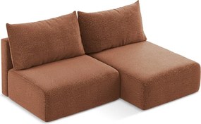 Téglavörös kinyitható-tárolóhelyes sarokkanapé (jobb oldali) Kalena – Makamii