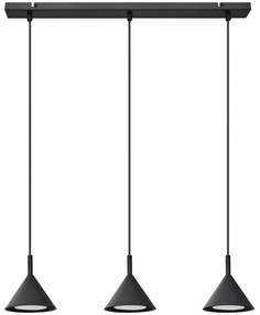 Csillár zsinóron ETNA 3xGX53/10W/230V fekete