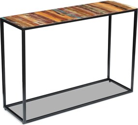 vidaXL tömör újrahasznosított fa konzolasztal 110 x 35 x 76 cm