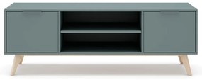 Szürkészöld TV-állvány 140x53x40 cm Pisco – Marckeric