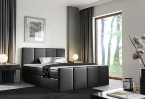 LAROS kárpitozott boxspring ágy + topper, 200x200, fancy 48