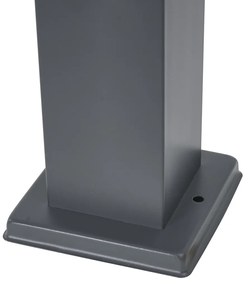 Kültéri lámpa sötétszürke opálüveggel 45 cm IP44 aljzattal és mozgásérzékelővel - Malios