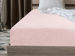Frottír gumis lepedő EXCLUSIVE világos rózsaszín 90 x 200 cm