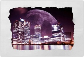 Poszterek 120x80 Lila város éjszaka