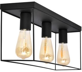 Mennyezeti lámpa FINN 3xE27/15W/230V fekete