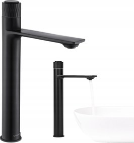 Fürdőszobai Mosdó Csaptelep Álló Magas Valvex Pol Decor Black Fekete