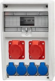 12M Ulisse kapcsolószekrény 2x16A/5P, 4x230V IP65