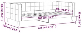 sötétzöld bársony kanapéágy 90x200 cm