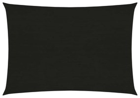 fekete HDPE napvitorla 160 g/m² 2,5 x 4 m