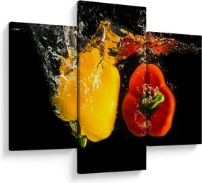 Kép - paprika a vízben (90x60 cm)