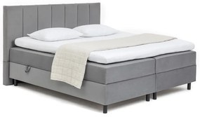 Szürke ágyneműtartós boxspring ágy 180x200 cm Elva Bold Line – Bonami Selection