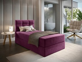 Kárpitozott boxspring ágy GLORIEN 100x200 cm bíbor Matrac: Bonell rugós matrac