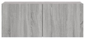 szürke sonoma színű falra szerelhető TV-szekrény 100x30x41 cm