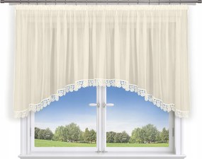 Kész Függöny 400X120,ÍV,FÁTYOL Ekrü,gipsz 8CM