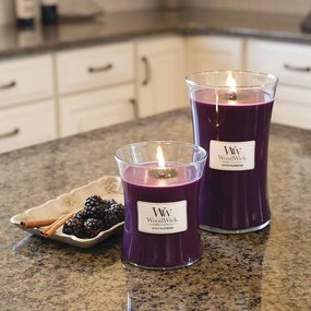 WoodWick Illatos gyertya nagy vázában SpicedBlackberry, 609 g