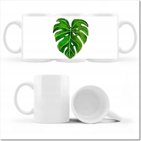 Fényképes bögre Lyukas monsera levél